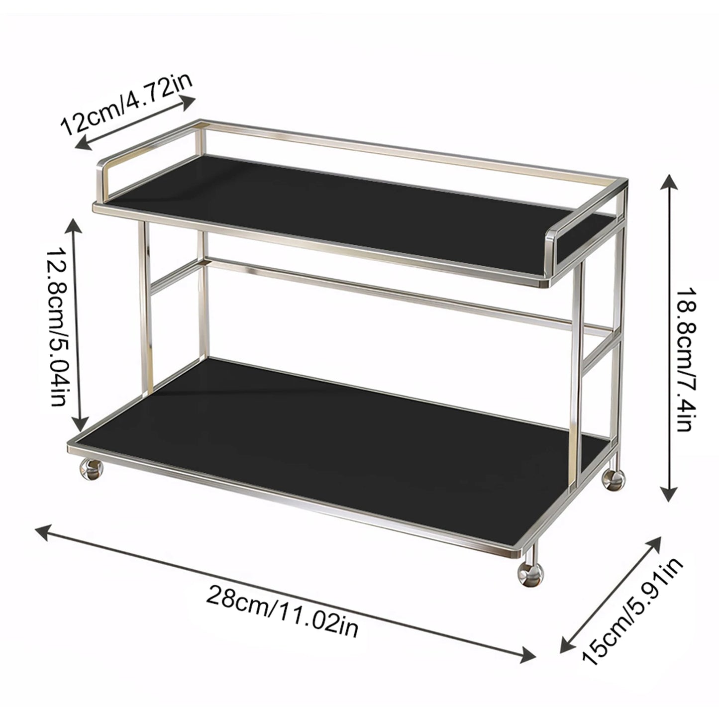 1 Pcs Storage Rack 2 Tier Bathroom Organizer Counter Storage Rack for Storage